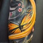foto tatuaggi farfalle colorati