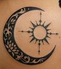 tatuaggio sole e luna