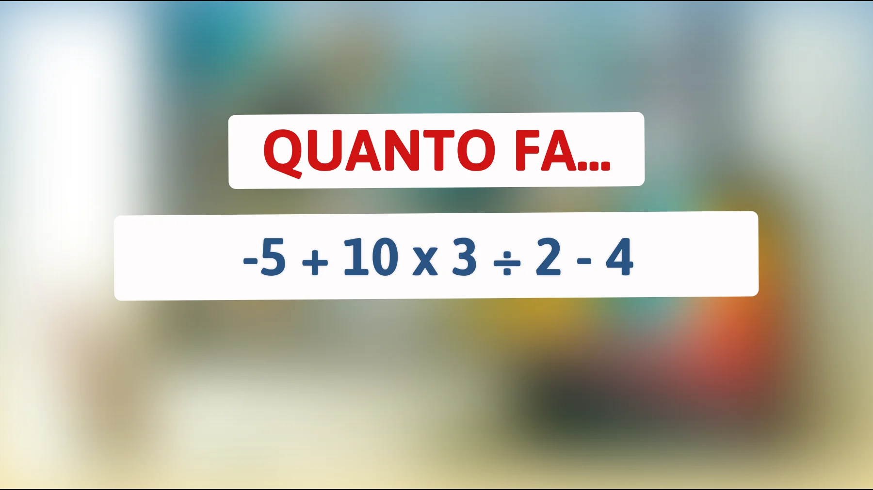 "Solo i geni riescono a risolvere questo enigma matematico: troverai la soluzione prima di arrenderti?""