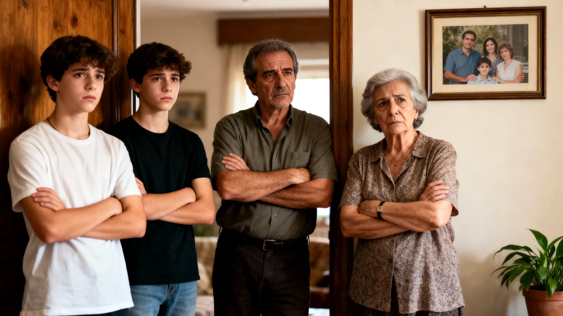 Un papà si trova in difficoltà nella gestione del rapporto con i suoi figli giovani adulti a causa di conflitti e tensioni con la famiglia allargata, in particolare con i suoceri o con la propria famiglia d'origine che hanno opinioni diverse su scelte di vita, carriera o valori dei ragazzi, creando divisioni e mettendo i figli in mezzo a dinamiche familiari complesse."